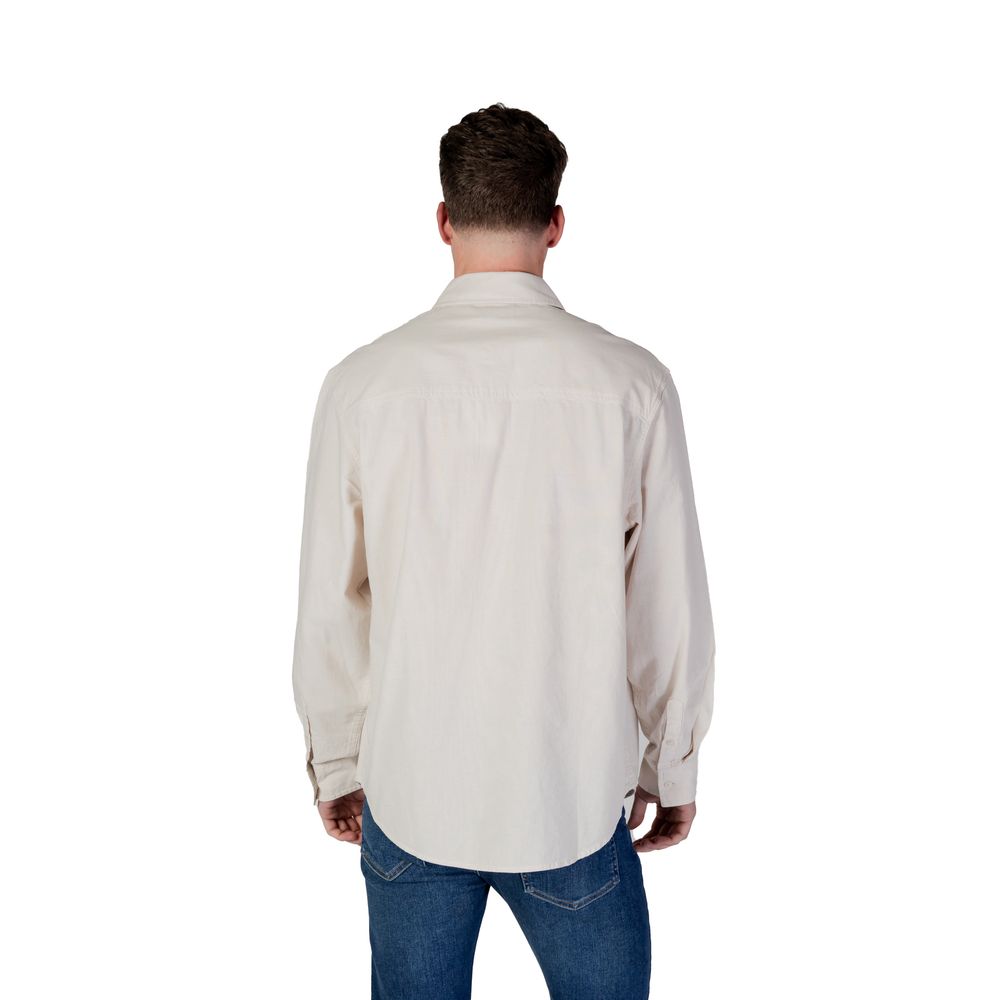 Calvin Klein Jeans Beiges Hemd aus recycelter Baumwolle