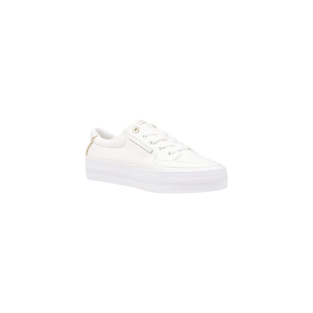 Tommy Hilfiger Creme Niedrige Sneaker aus recycelter Baumwolle