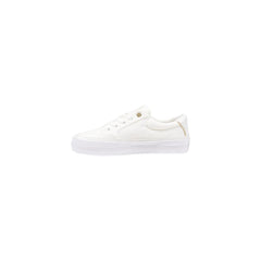 Tommy Hilfiger Creme Niedrige Sneaker aus recycelter Baumwolle