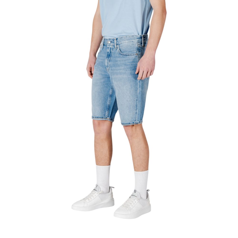 Calvin Klein Jeans Blaue Baumwoll-Bermudashorts