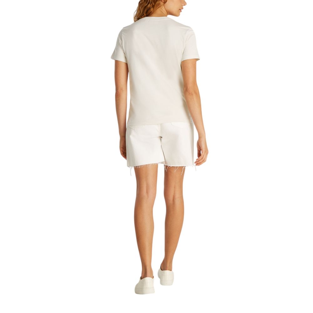 Calvin Klein Jeans Beiges T-Shirt aus recycelter Baumwolle
