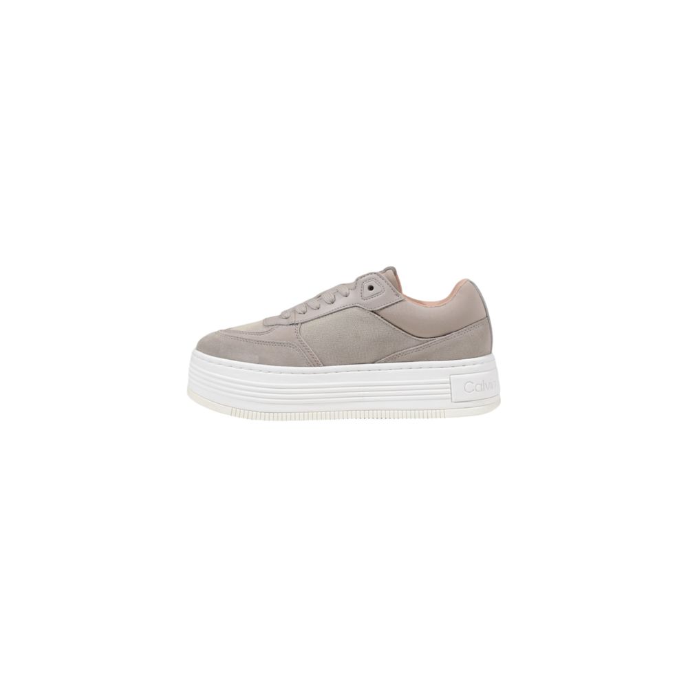 Calvin Klein Jeans Beige Platform Sneakers van Gerecycled Katoen