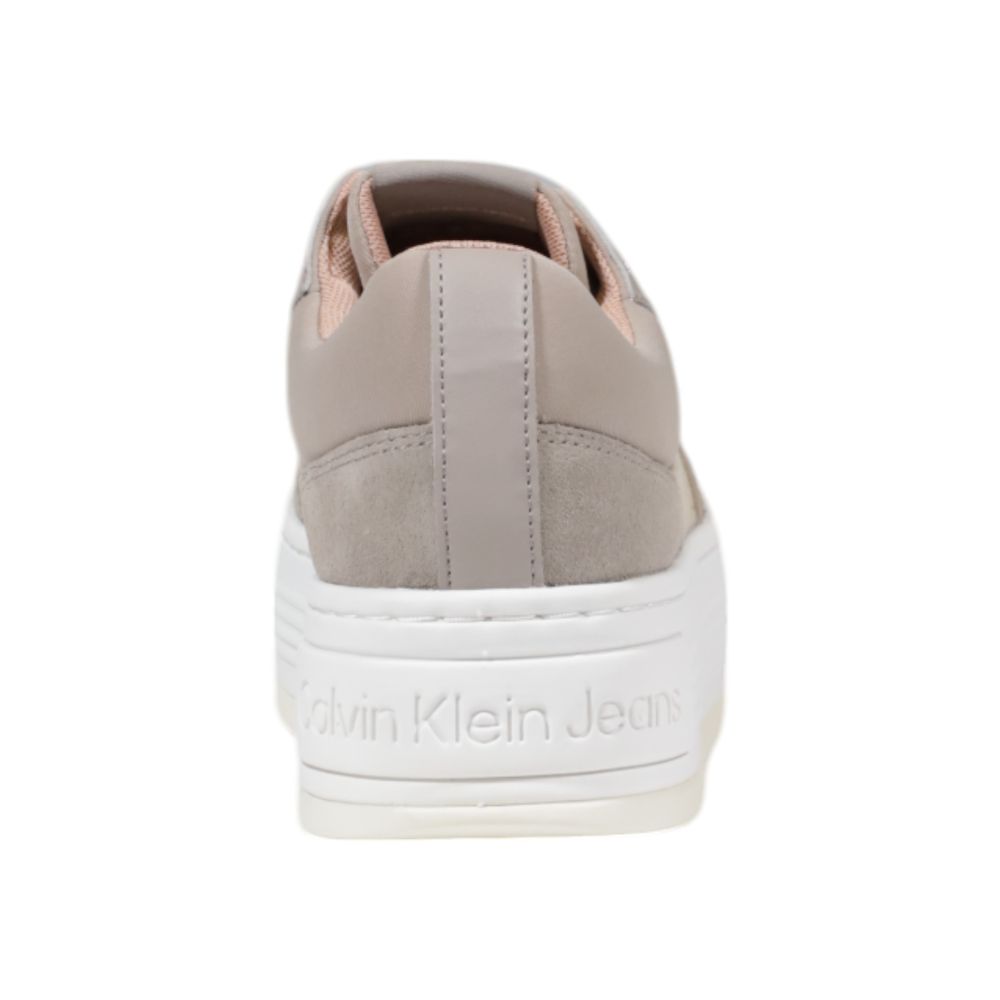 Calvin Klein Jeans Beige Platform Sneakers van Gerecycled Katoen