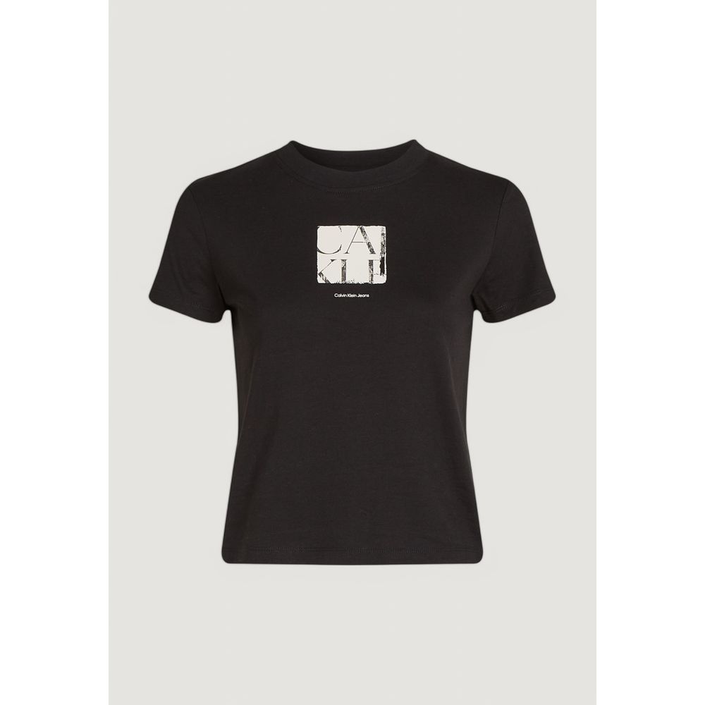 Calvin Klein Jeans schwarzes T-Shirt aus recycelter Baumwolle
