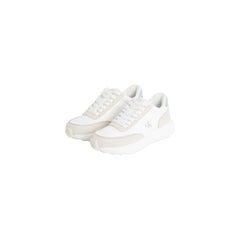 Calvin Klein Jeans Beige Leren Sportieve Sneakers
