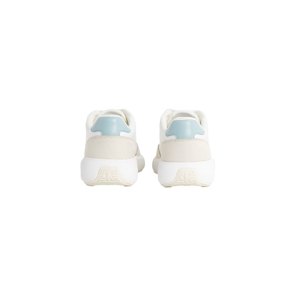 Calvin Klein Jeans Beige Leren Sportieve Sneakers