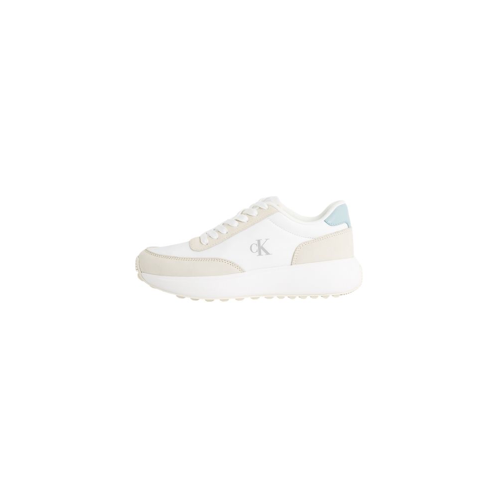 Calvin Klein Jeans Beige Leren Sportieve Sneakers