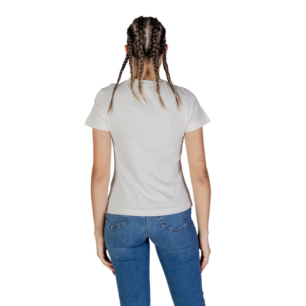 Guess Active Crème Katoenen T-shirt