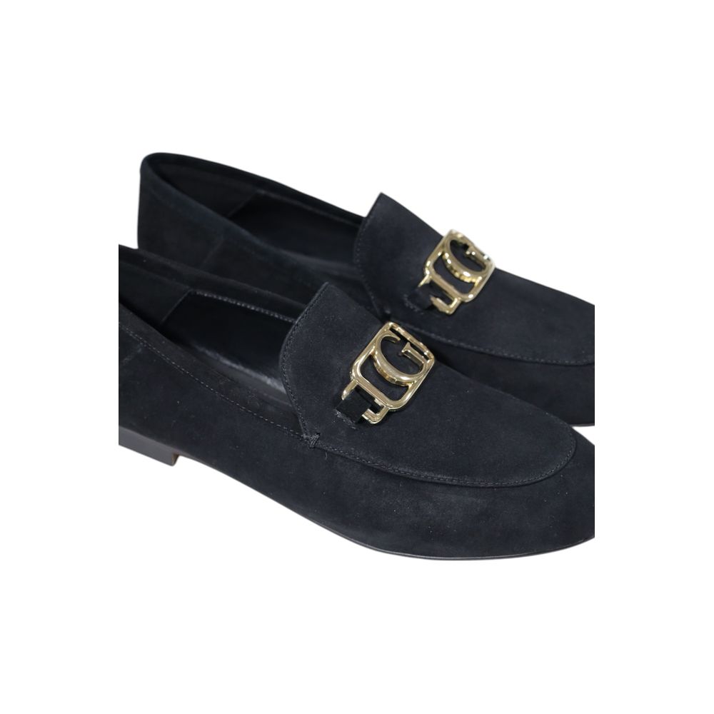 Guess Zwarte Leren Plateaupumps