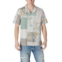 Antony Morato Bicolor Viscose overhemd met korte mouwen