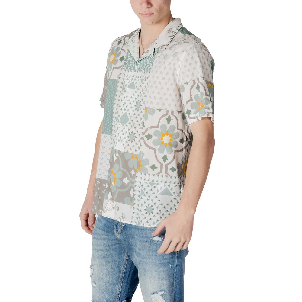Antony Morato Bicolor Viscose overhemd met korte mouwen