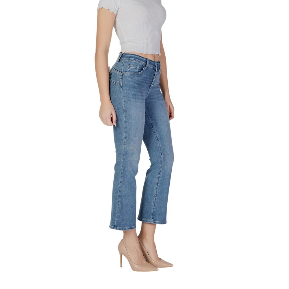 Liu Jo Blaue Baumwoll-Bootcut-Jeans