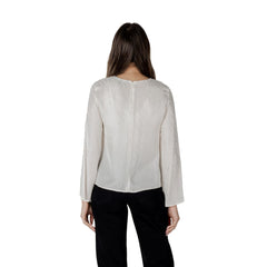 Armani Exchange Bluse aus cremefarbener Viskose