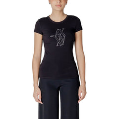 Armani Exchange Schwarzes Baumwoll-T-Shirt
