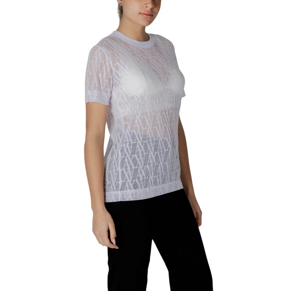Armani Exchange Weißes Polyester-T-Shirt