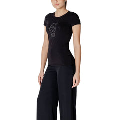Armani Exchange Schwarzes Baumwoll-T-Shirt