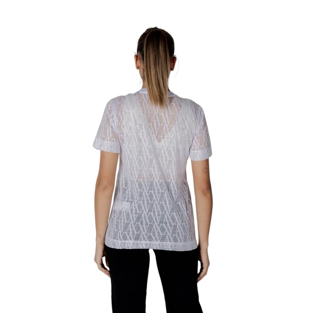 Armani Exchange Weißes Polyester-T-Shirt