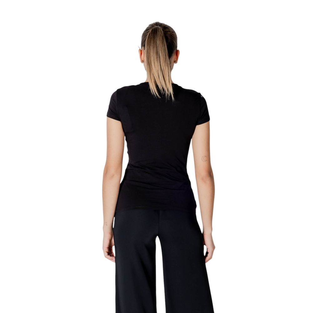 Armani Exchange Schwarzes Baumwoll-T-Shirt