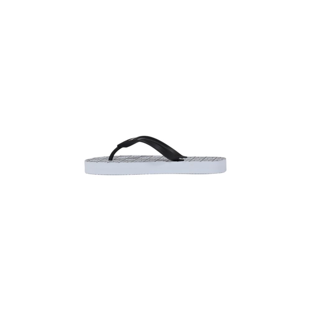 Armani Exchange witte rubberen teenslippers