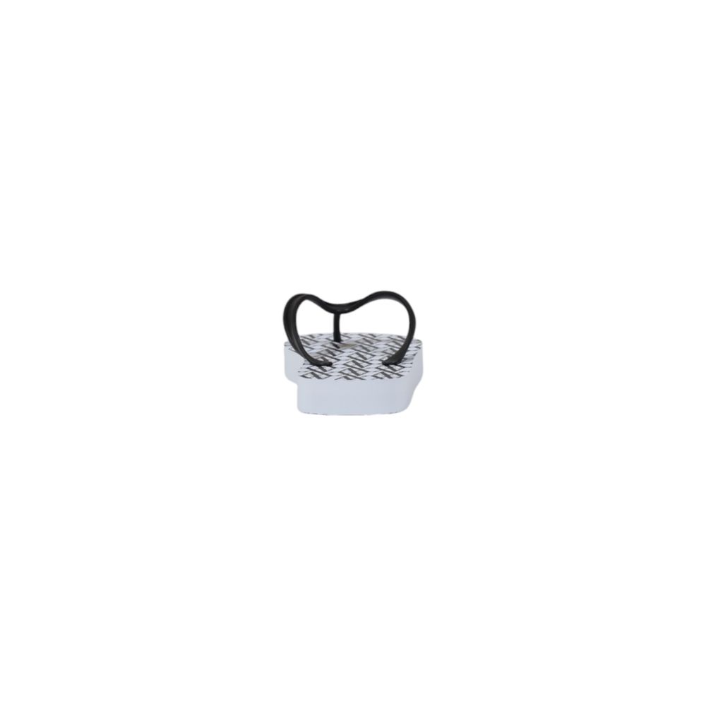 Armani Exchange witte rubberen teenslippers