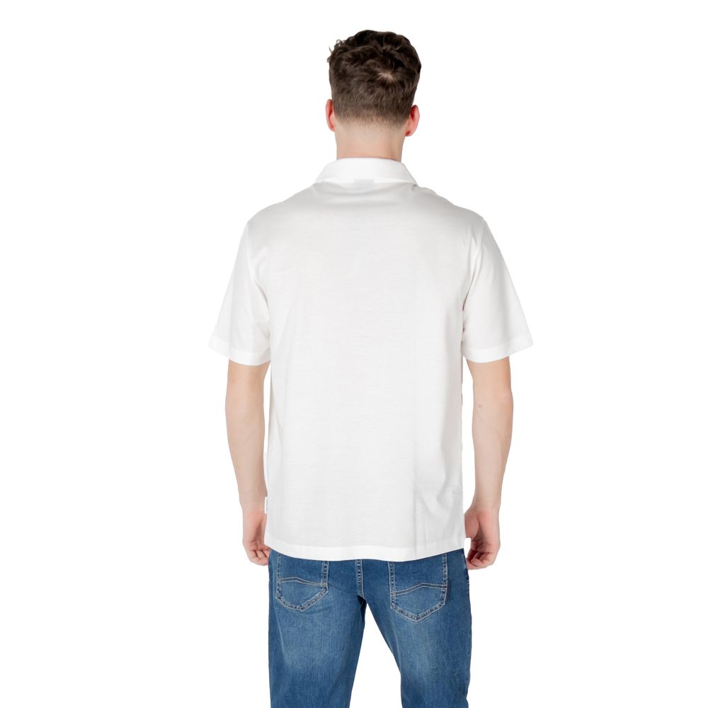 Armani Exchange Wit Katoenen Poloshirt