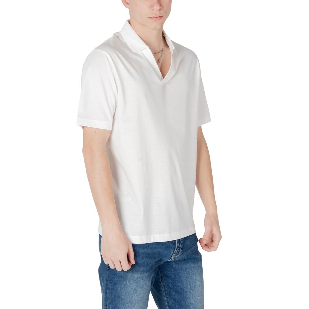 Armani Exchange Wit Katoenen Poloshirt
