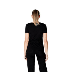 EA7 Emporio Armani Schwarzes Baumwoll-T-Shirt