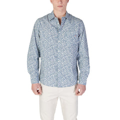Replay Blauw Katoenen Overhemd Met Patroon