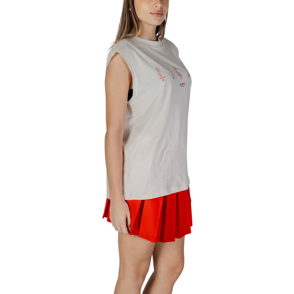 Replay Crème Katoenen Tanktops