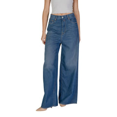 Replay blauwe bootcut jeans van katoen