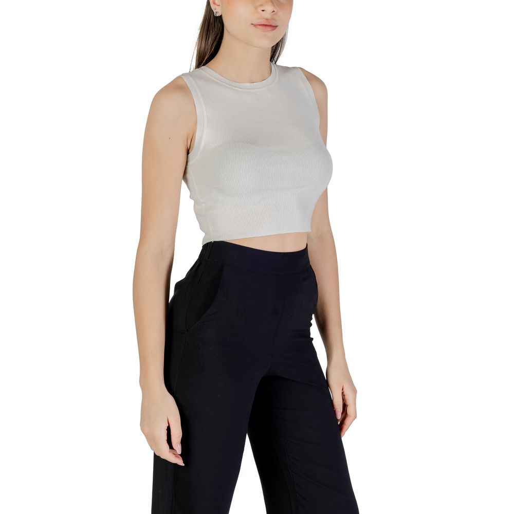 Jacqueline De Yong Weißes Viskose-Tanktop