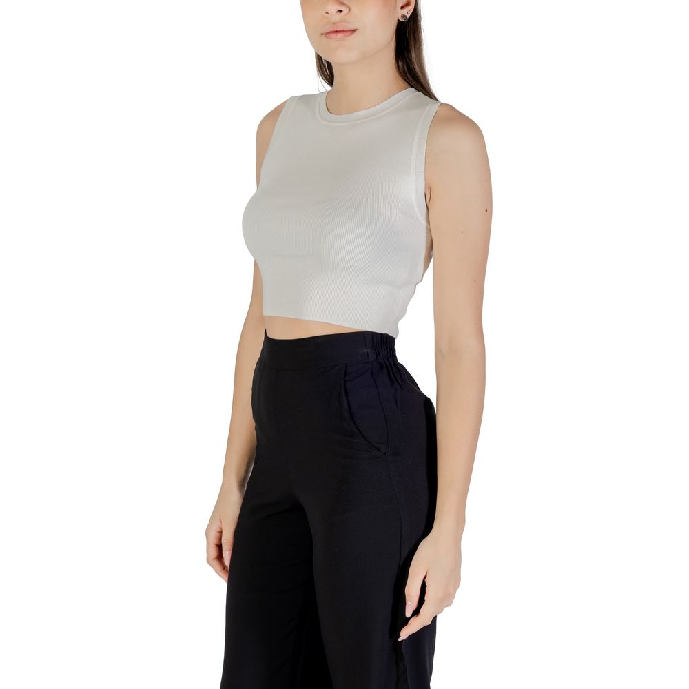 Jacqueline De Yong Weißes Viskose-Tanktop