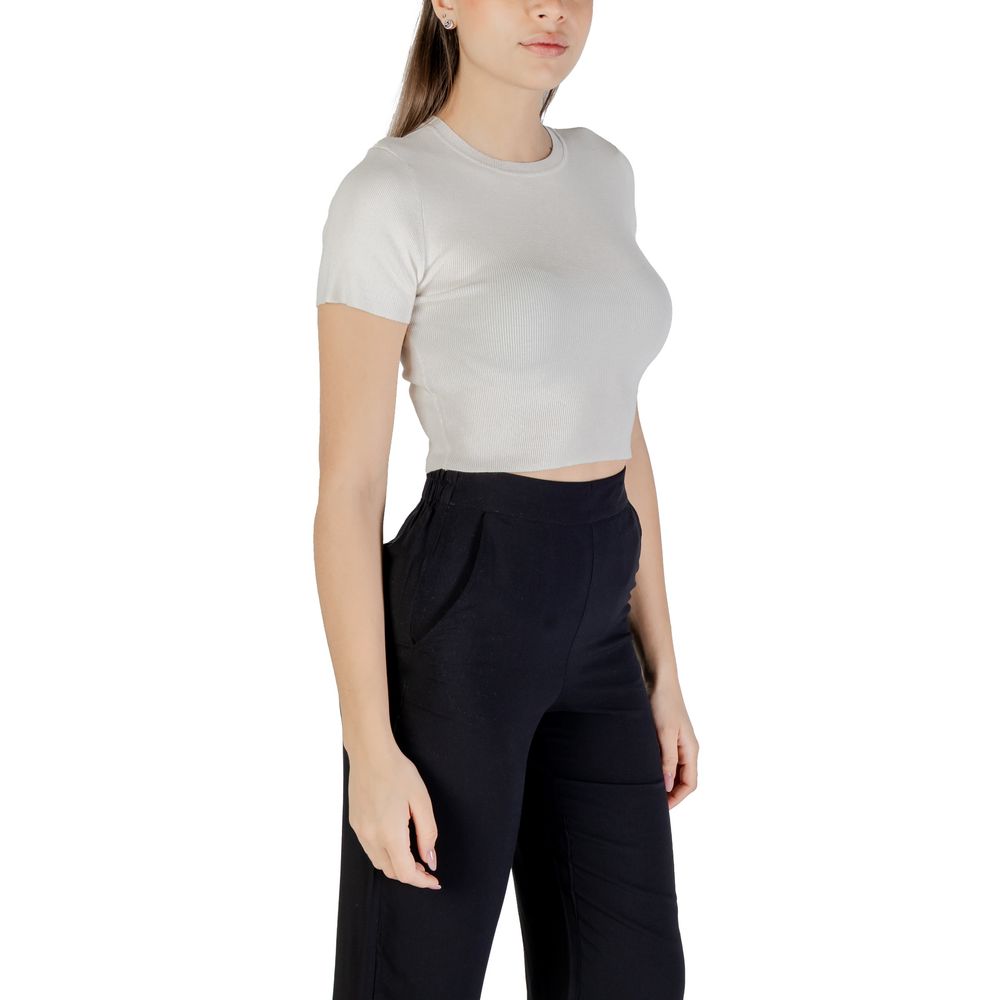 Jacqueline De Yong Witte Viscose Bodysuit
