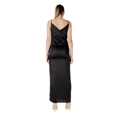 Only Zwarte Lange Jurk van Gerecycled Polyester