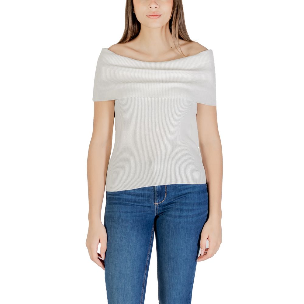 Nur weißes Polyester-T-Shirt