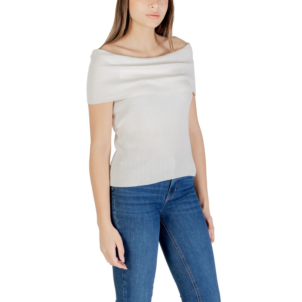 Nur weißes Polyester-T-Shirt
