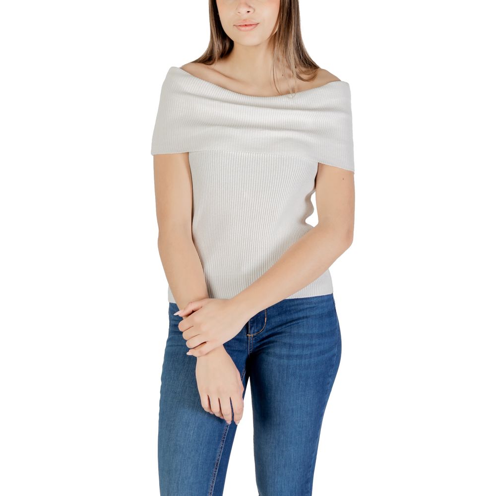 Nur weißes Polyester-T-Shirt