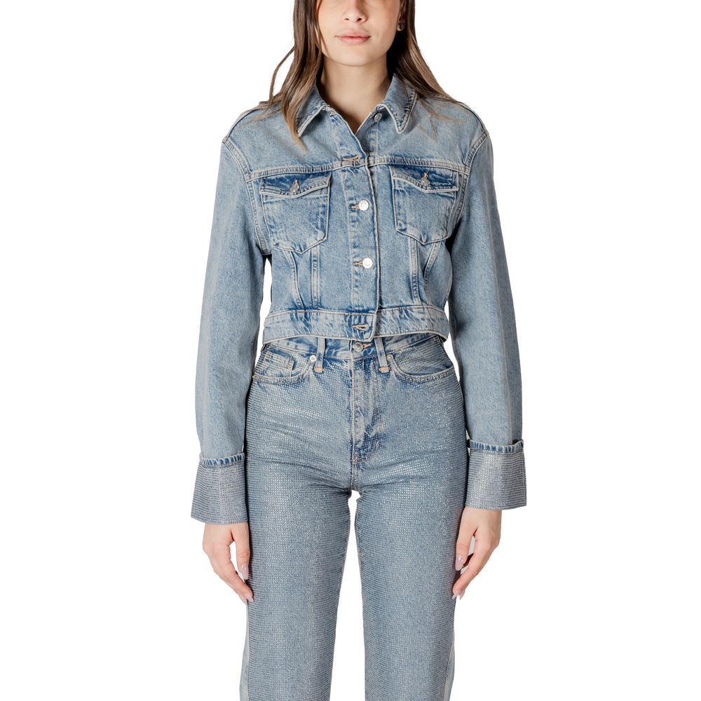 Jacke aus Bio-Baumwolldenim in Hellblau von Only