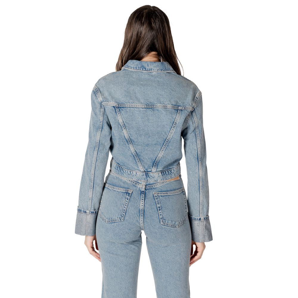 Jacke aus Bio-Baumwolldenim in Hellblau von Only