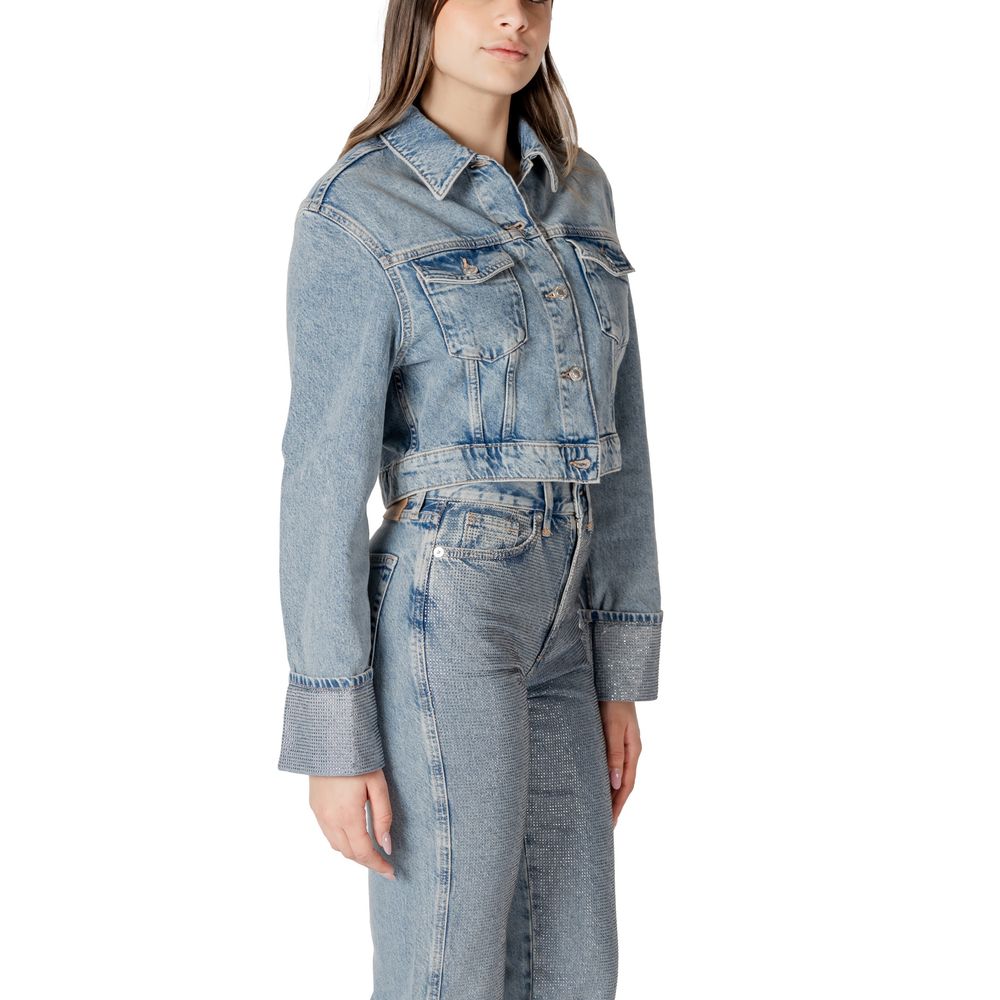 Jacke aus Bio-Baumwolldenim in Hellblau von Only