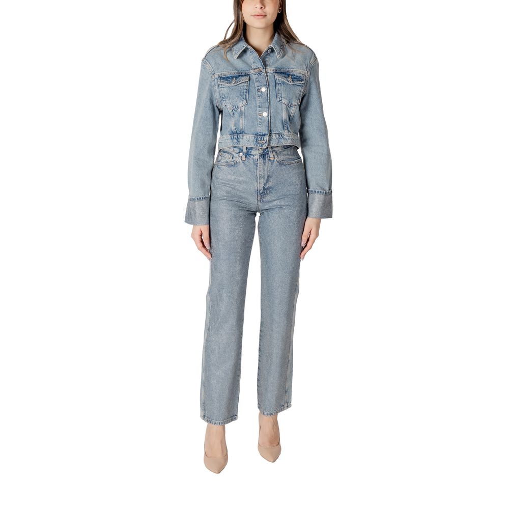 Jacke aus Bio-Baumwolldenim in Hellblau von Only