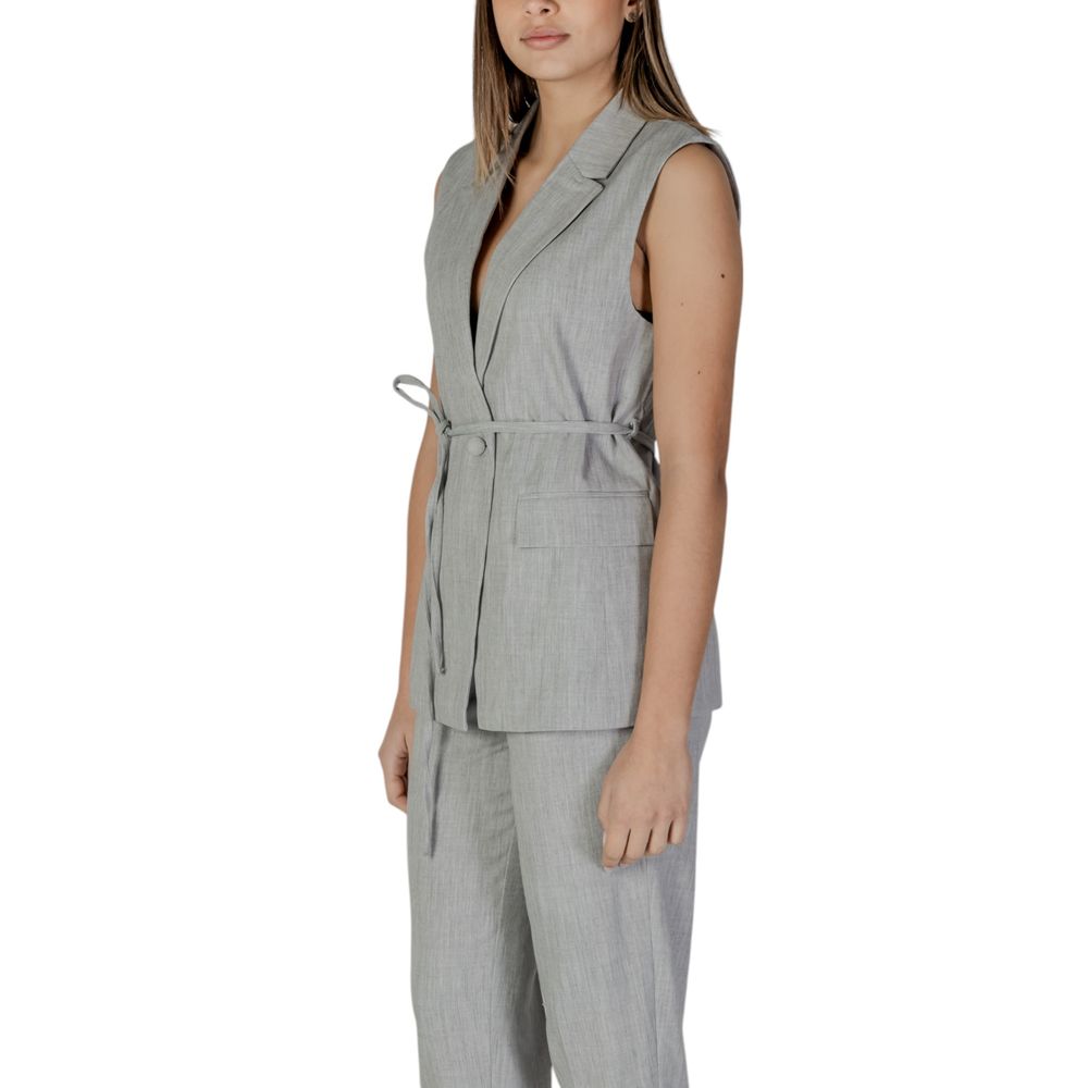 Vila Clothes Grijze Gilet van Gerecycled Polyester