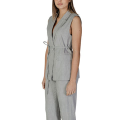Vila Clothes Grijze Gilet van Gerecycled Polyester