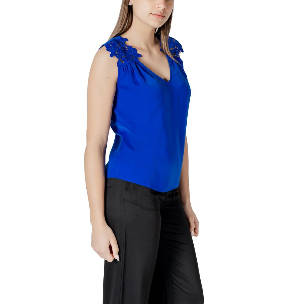 Morgan De Toi Blue Polyester Tank Tops