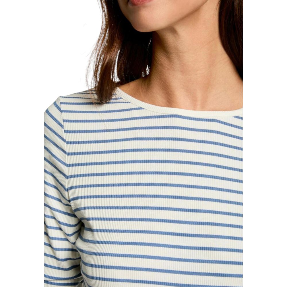 Morgan De Toi Weißes Viskose Langarm-T-Shirt