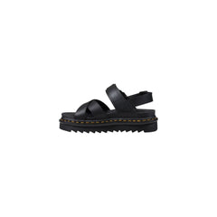 Dr. Martens Zwarte Leren Platte Sandalen