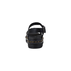 Dr. Martens Zwarte Leren Platte Sandalen
