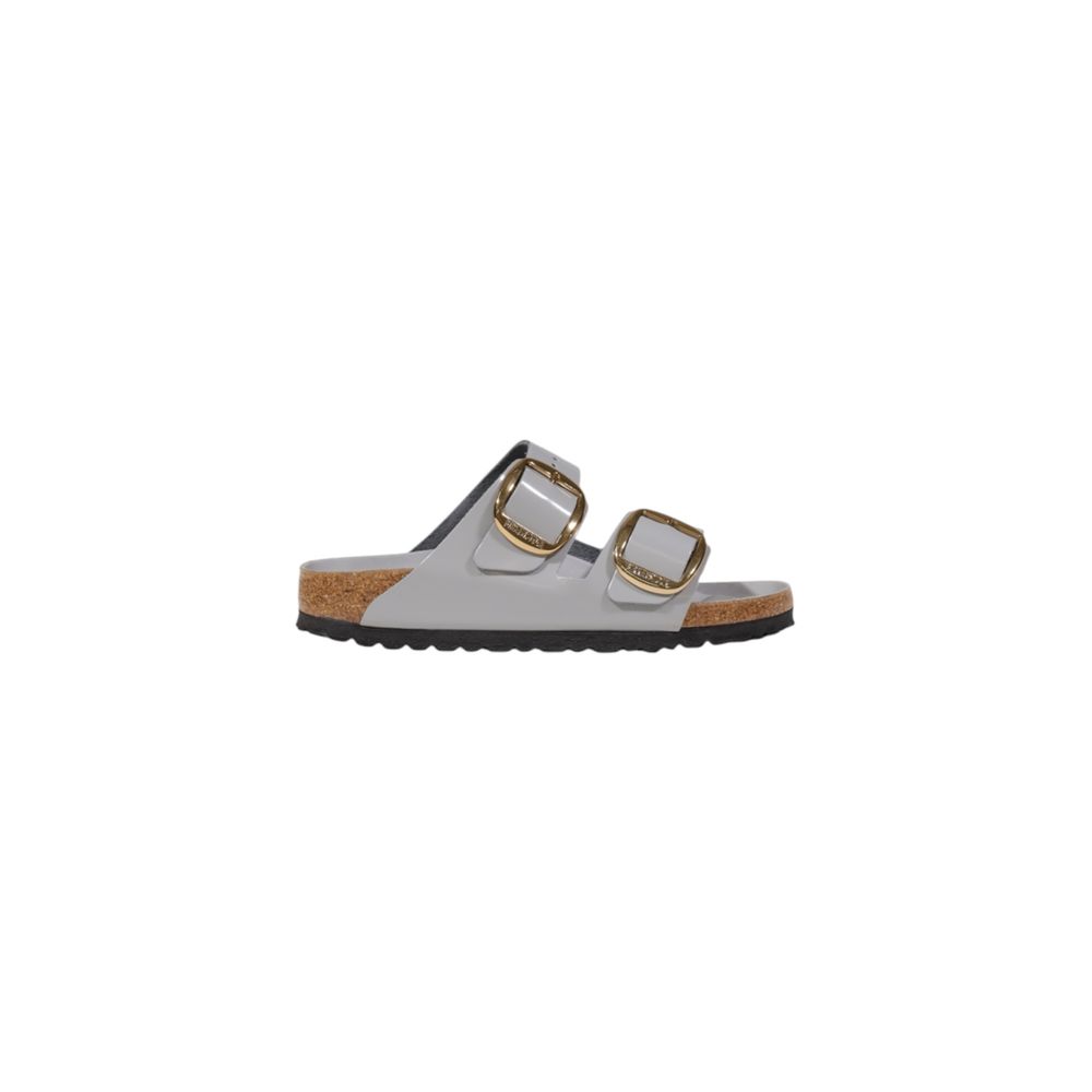 Birkenstock Pantoffeln aus grauem Leder