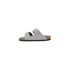 Birkenstock Pantoffeln aus grauem Leder