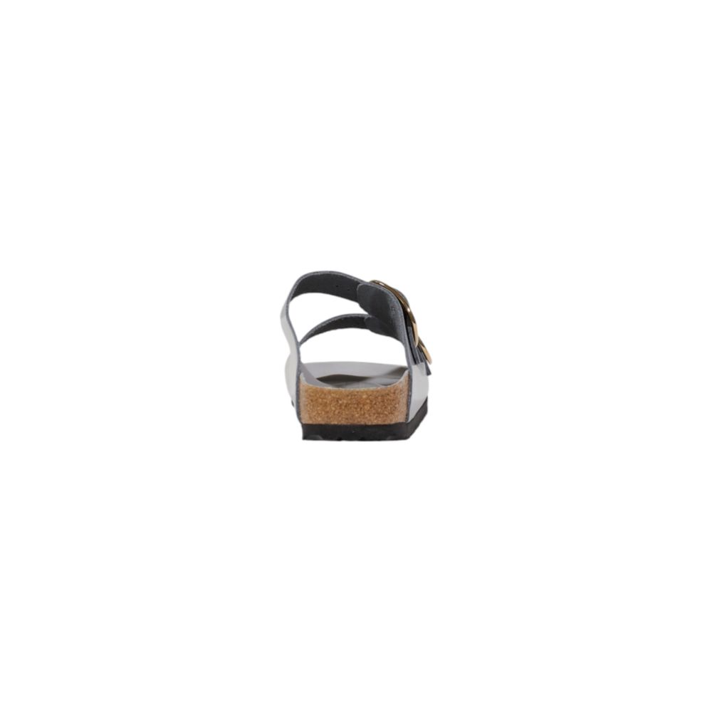 Birkenstock Pantoffeln aus grauem Leder